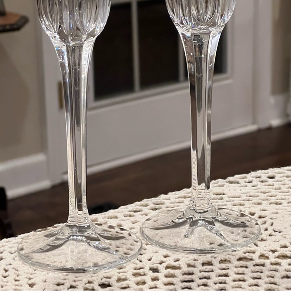Vintage Mikasa Icicles Crystal Candlesticks Candle Holders Set Of 2 Germany - Picture 10 of 11